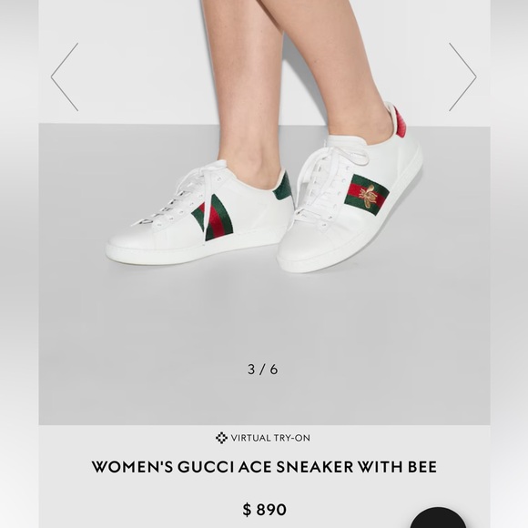 🔥GUCCI Ace Sneaker with Bee Size 39 / US 9 - Picture 4 of 17